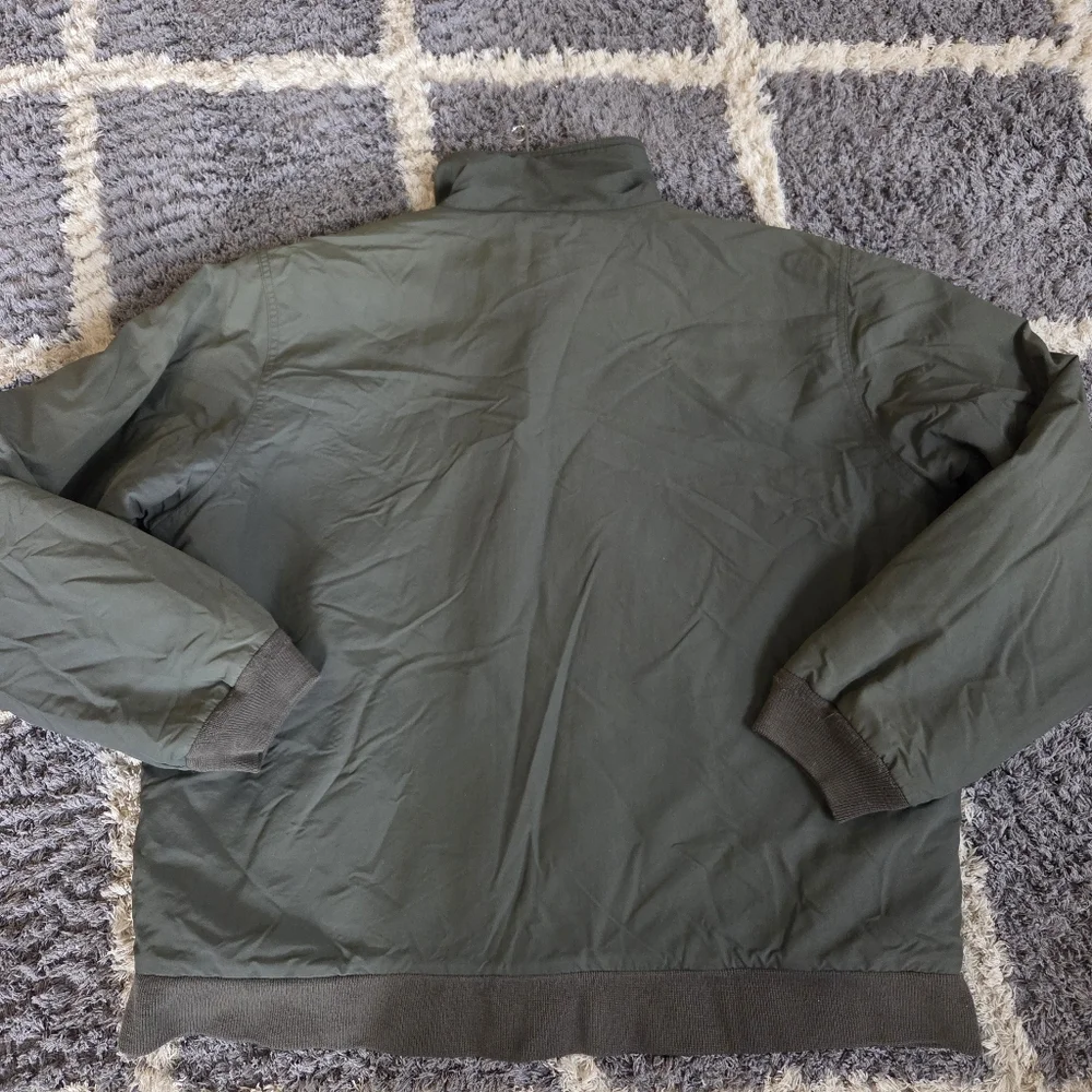 L.L.Bean‎ Men's Size XL Reg Warm-Up Olive Shell Fleece Lined Zip Bomber Jacket